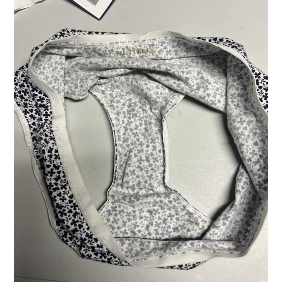 Sleepy Jones Made With Liberty Fabric Bra Set Blue White Patterned Womens XL - Picture 5 of 8